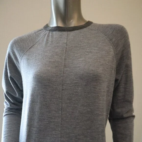 Brunello Cucinelli Monili Dress Charcoal Gray Pockets Long Sleeves Size Small - Picture 5 of 9